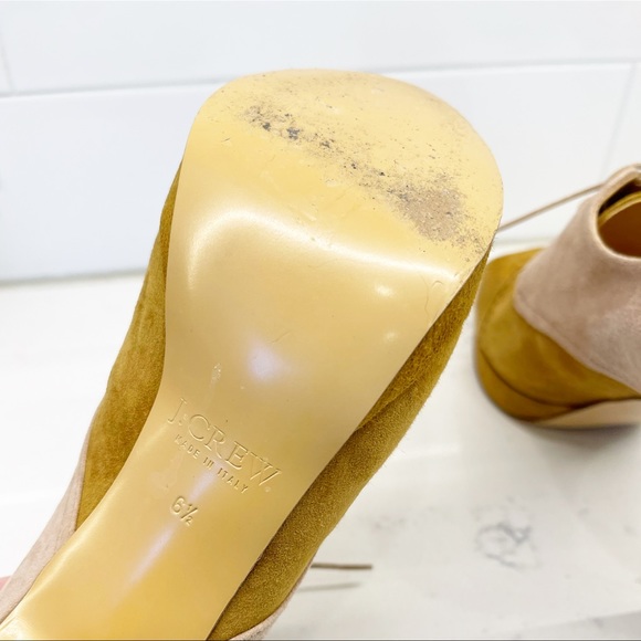 J. Crew Oxford Platform Booties / Heels - Fabulous Suede! - Picture 11 of 12